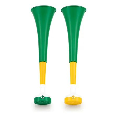 Kit 2 Cornetas Vuvuzela Copa Buzina Grande Jogo Brasil 2026 Amarelo