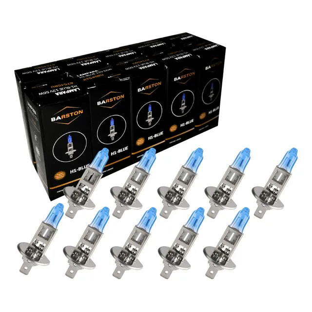 Pack X10 Lampara H1 12v 55w Halogena Luz Blanca Efecto Xenon
