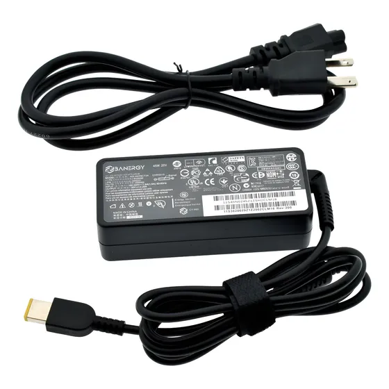 Cargador Para Lenovo 45w 20v 2.25a Usb Punta Rectangular Negro