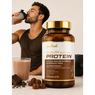 Whey Protein Em Gomas 12g Proteína 90 Gomas Chocolate Chocolate