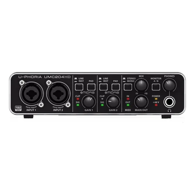 U-phoria Umc204hd Interfaz De Audio - Behringer Color Negro