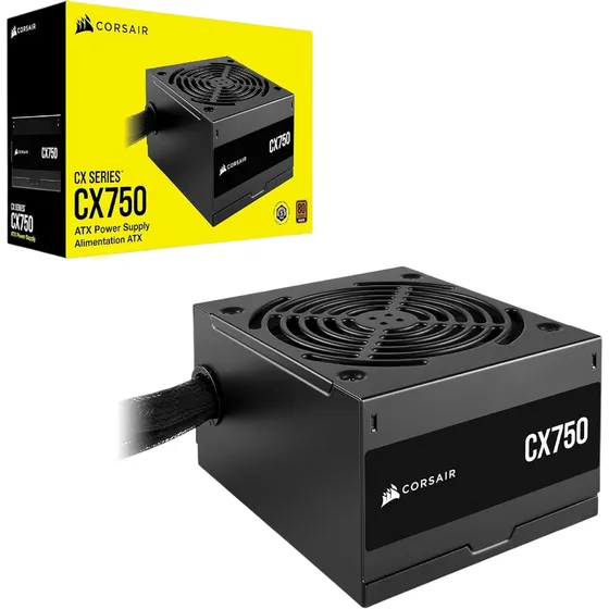 Fuente De Poder Corsair Cx750w Certificada Atx 80+ Bronze