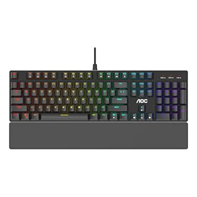 Teclado Mecánico Aoc Gaming Full Rgb, Interruptores Outemu B