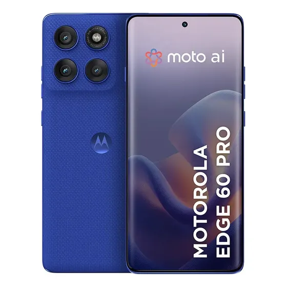 Smartphone Motorola Edge 60 Pro 5g - 256gb 24gb (12gb Ram+12gb Ram Boost), Tela Quad-curve Moto Ai 50mp Sony Camera Ultrarresistencia Militar Ip68 + Ip69 - Azul