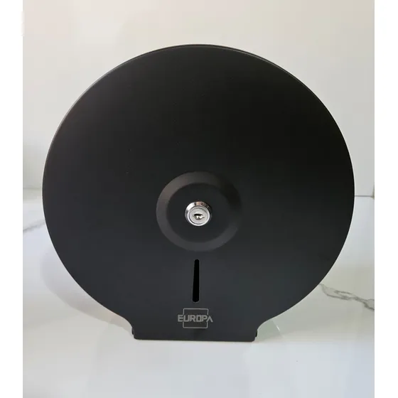 Dispensador Negro Papel Higienico 9acero Inox 25cm Con Llave