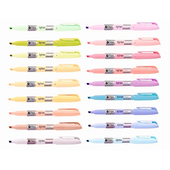 Resaltadores Filgo Ligther Fine X 18 Colores Pastel