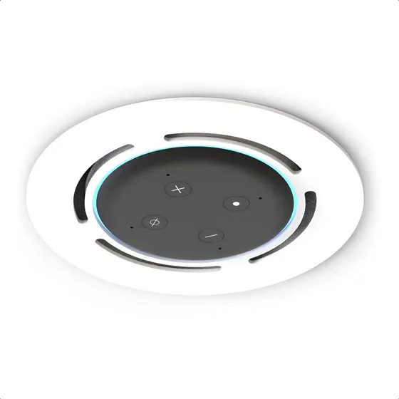 Suporte Redondo De Embutir Teto Para Alexa Echo Dot 3