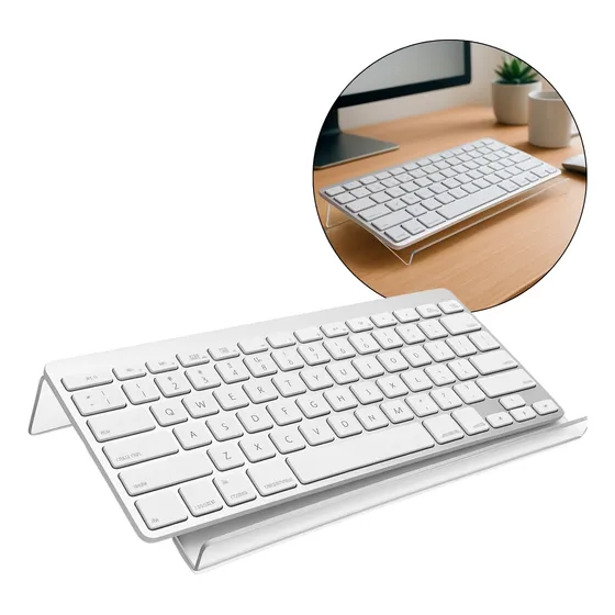 Base Suporte Porta Teclado Pc Computador Mesa Acrilico