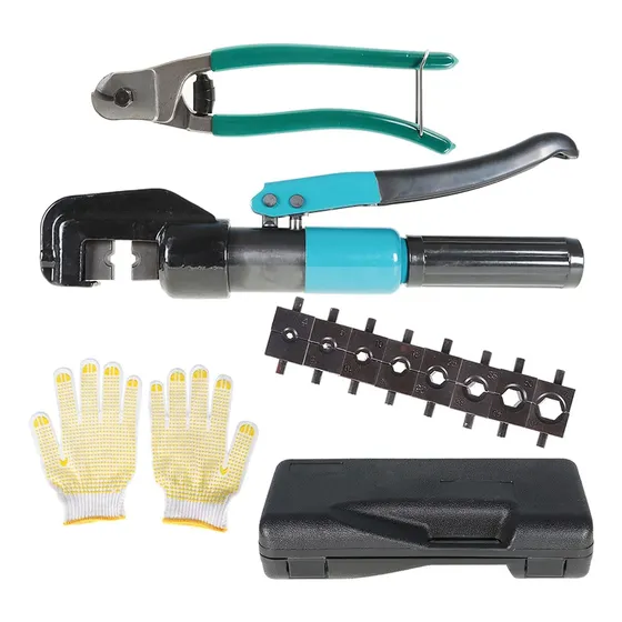 Crimpadora Hidráulica De Cables 10 Toneladas 9 Troqueles Kit