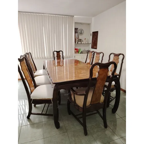 Juego De Comedor De Lujo 11 Piezas, Estilo Asiático Contempo