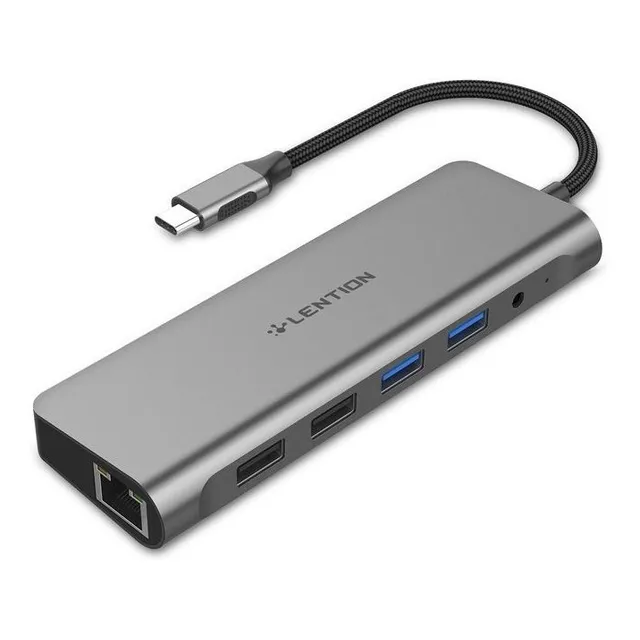 Lention Usb C Hub Hdmi, 4 Usb, Lector Sd Y Ethernet - Jtec