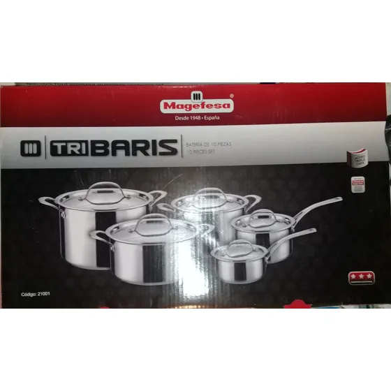 Juego De Ollas Magefesa Tribaris De 10 Pizas