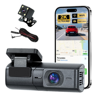 2k Cámara Para Auto Inteligente Dual Dashcam Con Wifi Hd 2k Cámara Para Auto Inteligente Dual Dashcam Con Wifi Hd