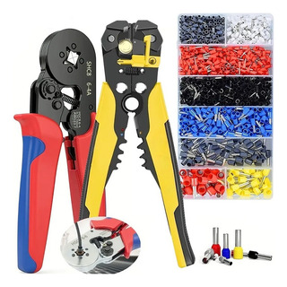 Pinza Ponchadora De Terminales Pinza Pelacables +1200 Pcs Pinza Ponchadora De Terminales Pinza Pelacables +1200 Pcs