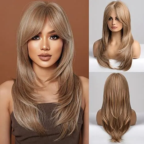 Haircube Vidrinas Rojas Para Mujeres,long Wigs Capas V7bwu