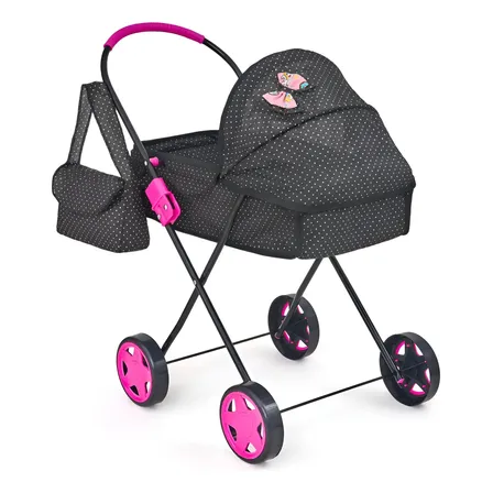 Carrinho De Boneca Roma Xikitinha Com Bolsa Preto Oliveira