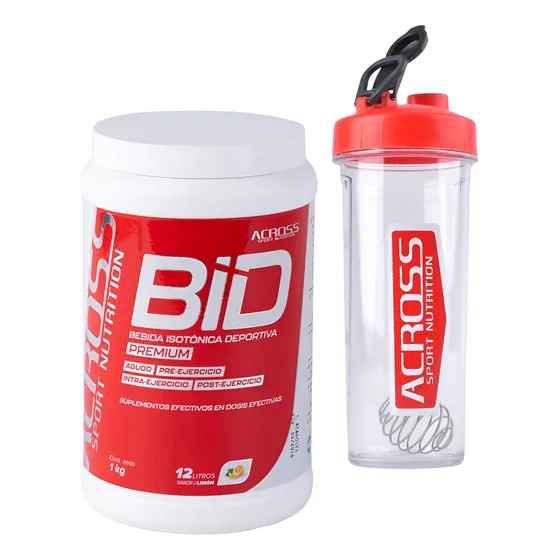 Suplemento Bebida Isotónica 1kg Across Vaso Mezclador 750ml