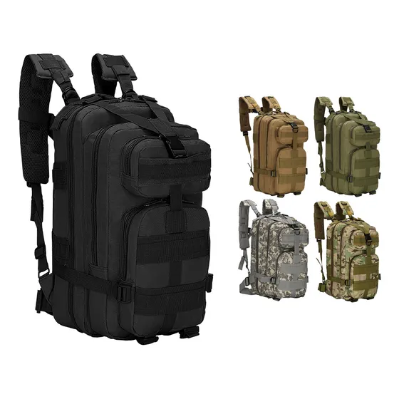Mochila Camping Tactica Militar Libercam Moc-010 Viaje Mochilero Trekking 25 Litros Color Negro