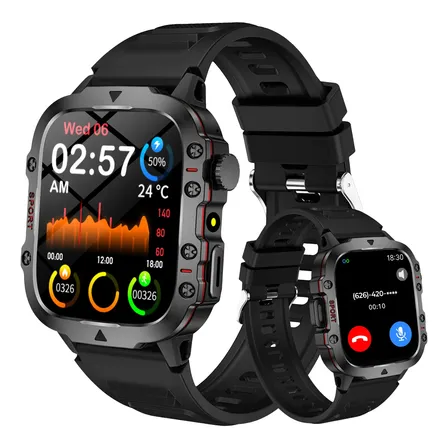 Relógio Smartwatch Esportivo Com Chamadas Bt Preto