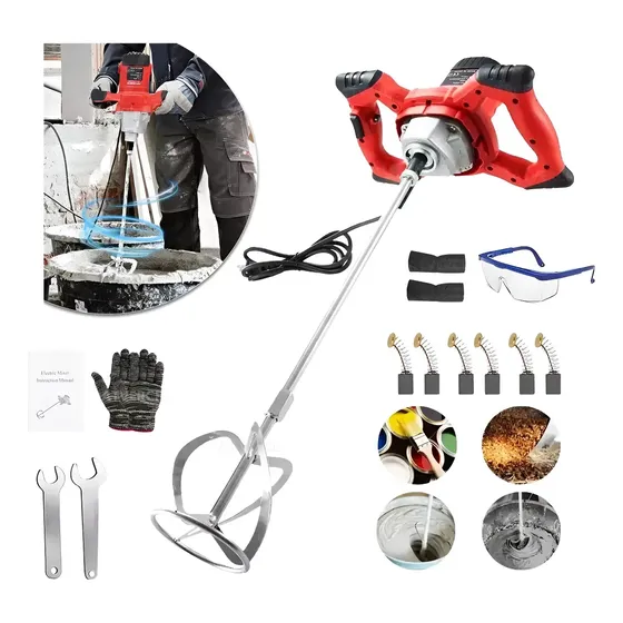 Mezcladora Eléctrica De Pintura/cemento Atverce 6 Velocidade