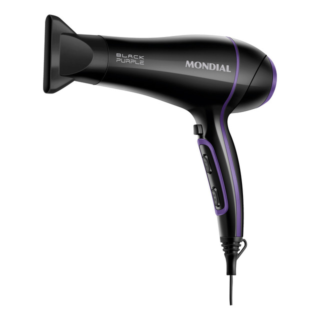 Secador De Cabelos Black Purple Scn-01 2000w Preto Mondial 127v Secador De Cabelos Black Purple Scn-01 2000w Preto Mondial 127v