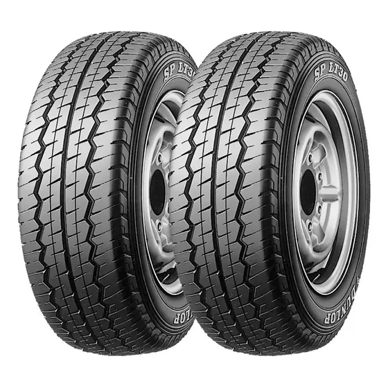 Kit 02 Pneus 195/70 R15 Dunlop Sp Lt30 8 L De Carga Hr/bongo