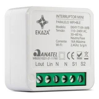 Interruptor Mini Inteligente Paralelo Wifi - On/off Ekaza Interruptor Mini Inteligente Paralelo Wifi - On/off Ekaza