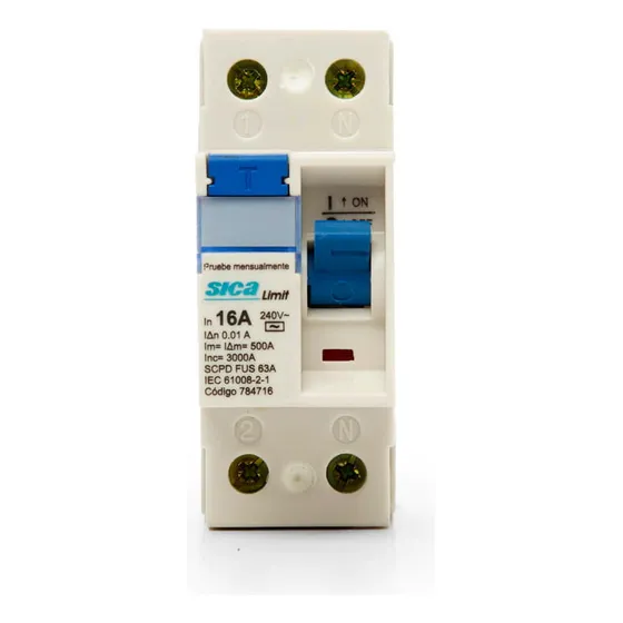 Disyuntor Diferencial Bipolar 16a 2x16a 10ma U/sensible Sica