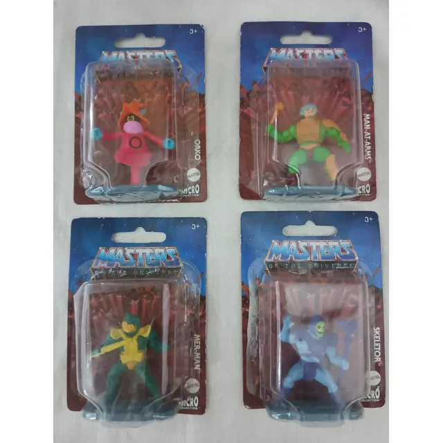 Micro Figuras He-man Skeletor Orko Mer-man, Man-an-ar Mattel