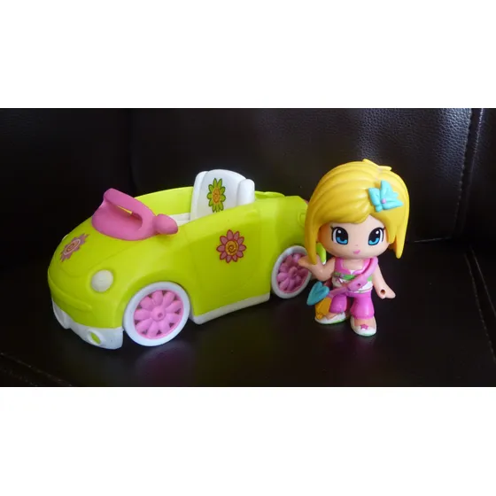 Carro Pinypon Con 1 Muñeca Usado