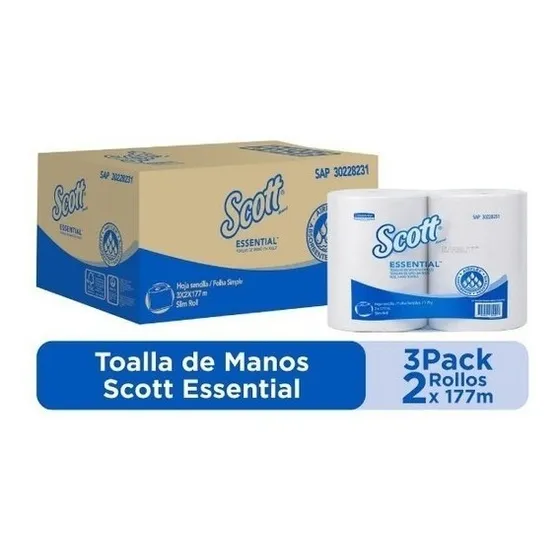 Toalla De Mano Scott® Essential Airflex- 1 X6 Rollos 177 Mts