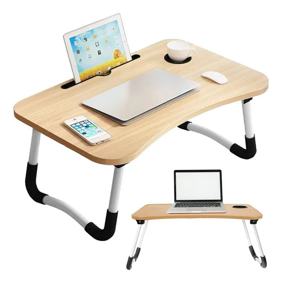 Mesa Portatil Plegable Para Laptop Mini Escritorio Cama Vaso