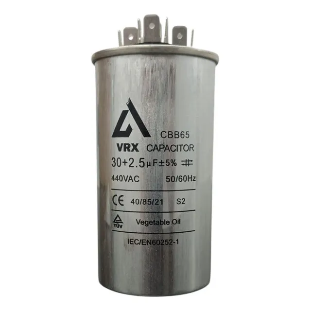 Capacitor De Partida Cbb65 30uf+2,5uf 440v Ar Condicionado