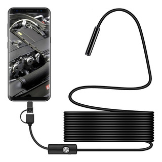 Cámara Endoscopio Para Celular Sivrock Luz Led Con 3 Conexiones 5m Cámara Endoscopio Para Celular Sivrock Luz Led Con 3 Conexiones 5m