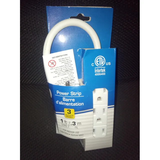 Multitomas Regletas 3 Tomas Color Blanco Power Strip. Nuevo.