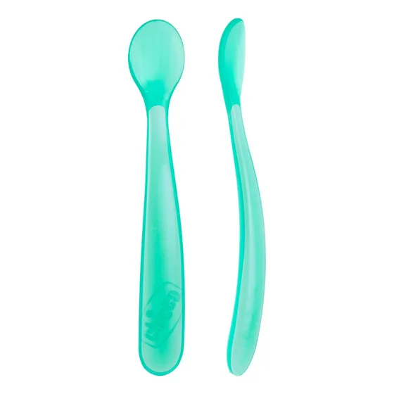 Cuchara Blanda Silicona Bebe 6m+ Softly Spoon X2 Chicco