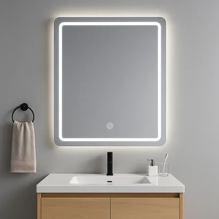 Espejo Luz Led Touch Pared Tocador Baño Vestidor 3 Luces Blanco