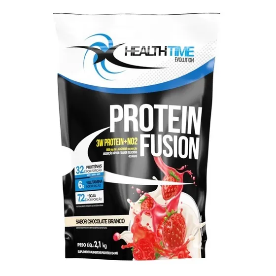Health Time 3W Fusion Whey Protein Morango Refil 2.1kg