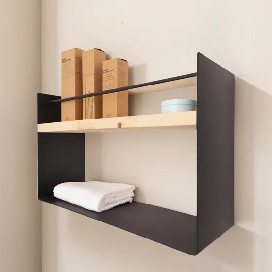 Repisa De Fierro Y Madera Josephine 60cm