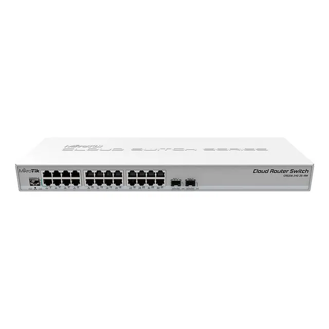 Switch 24 Eth Gb 2 Sfp+ 512mb Ram P/rack Mikrotik