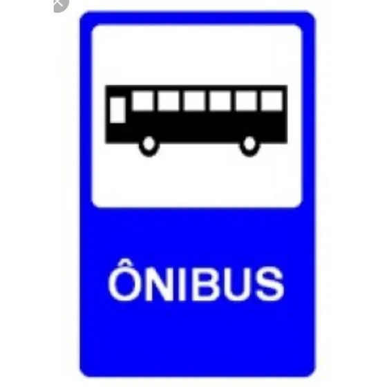 Placa Sinalizaçao  Ponto De Ônibus  40x25cm Pvc 2mm 