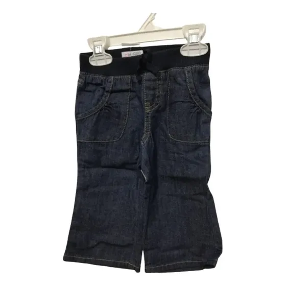 Calza Pantalon Algodon Con Pretina Cintura  Azul Para Bebés