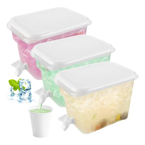 Mumufy 3 Dispensadores De Bebidas De Plastico De 1.32 Galone