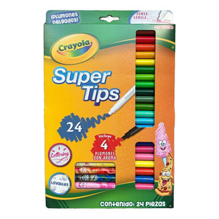 20 + 4 Plumones Crayola Especial Super Tips Basicos Y Aroma 20 + 4 Plumones Crayola Especial Super Tips Basicos Y Aroma