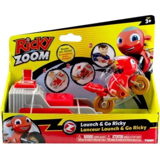 Brinquedo - Ricky Zoom Com Lançador Launch Go Rick - Sunny