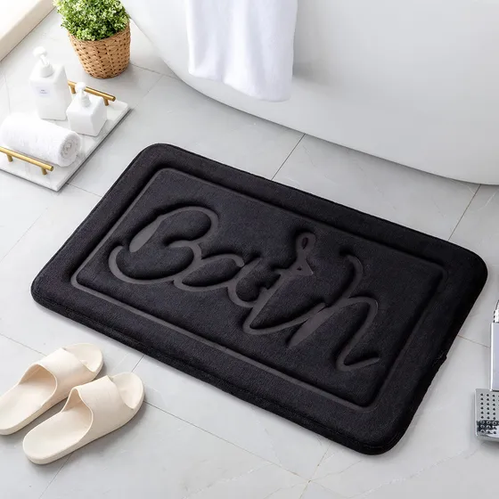 Alfombra Baño Espuma Viscoelastica Gris Aterciopelada 16 X