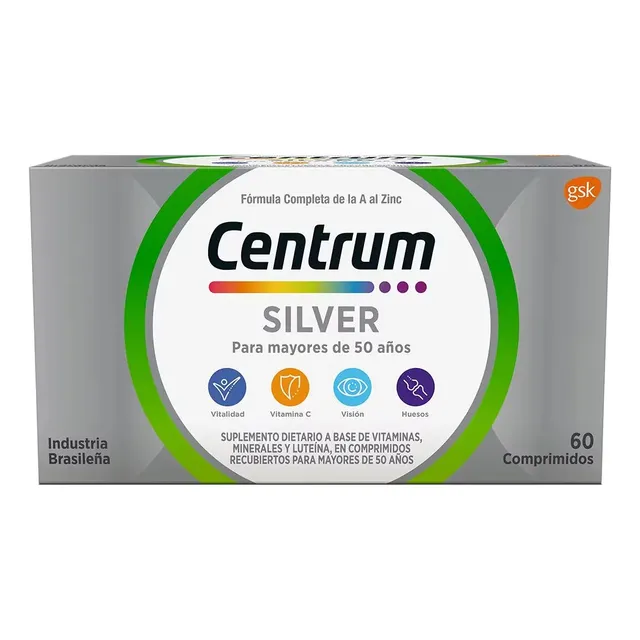Centrum Silver +50 Años Multivitamínico Multimineral 60comp