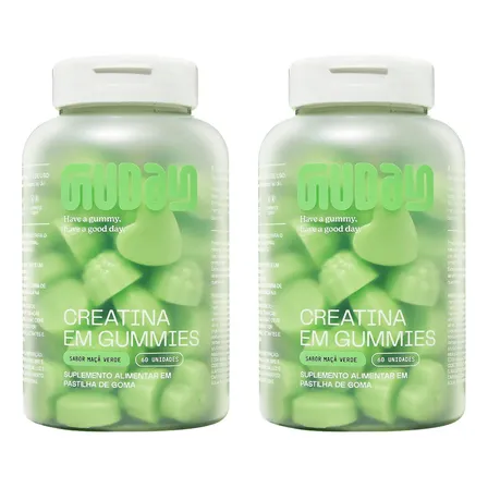 Kit Creatina Em Gomas Guday Sabor Maçã Verde, Para Treino E Bem-estar