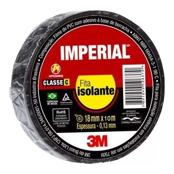 3M Fita isolante 18mm por 10 metros imperial
