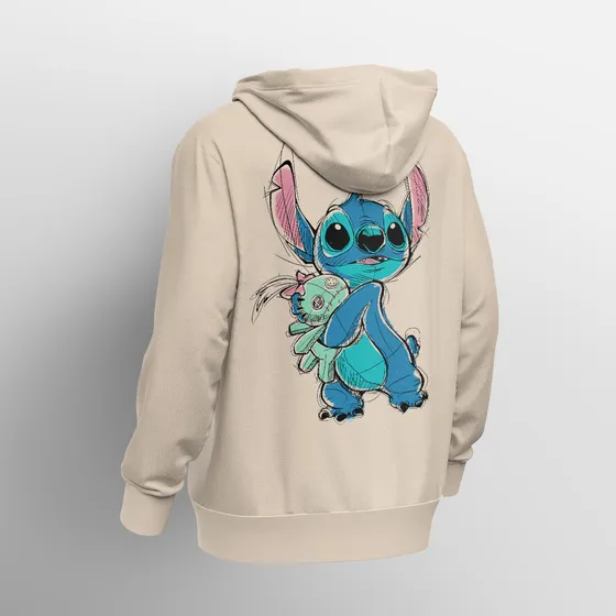 Blusa Moletom Canguru Stitch Desenho Animado